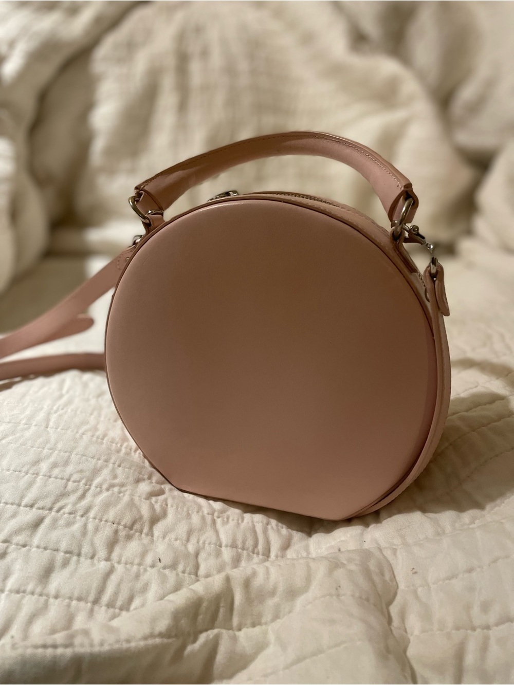 Rebecca minkoff Minimalist Round Crossbody Bag in Blush Pink